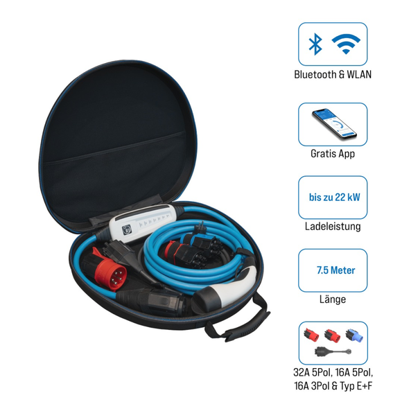 NRGkick Set Optimal 32 A 22 kW Typ 2 | inkl. Steckeraufsätze | 7,5 m
