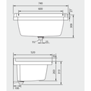 Waschtrog RoClassico 740 × 270 × 520 mm | Farbe: weiß-marmoriert-2