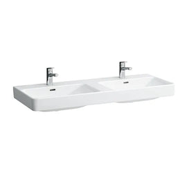 Laufen PRO S 814966 Doppelwaschtisch unterbaufähig  Sanitärkeramik weiß 1200x465x95 1 Hahnloch mittig mit Überlauf