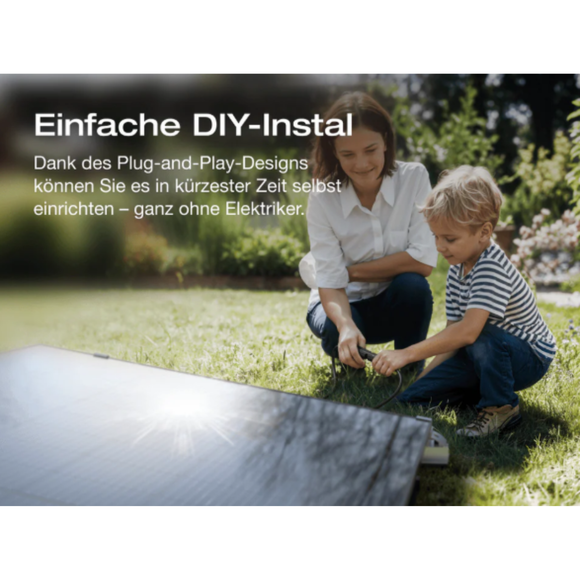 EcoFlow Balkonkraftwerk 800W Premium "Komplettset" | 2 Solarmodule | Plug & Play | inkl. Balkonhalterung