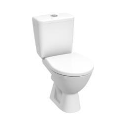 Una Kombi-Stand-WC Tiefspüler Abgang Waagr., inkl. Spülkasten, Weiß